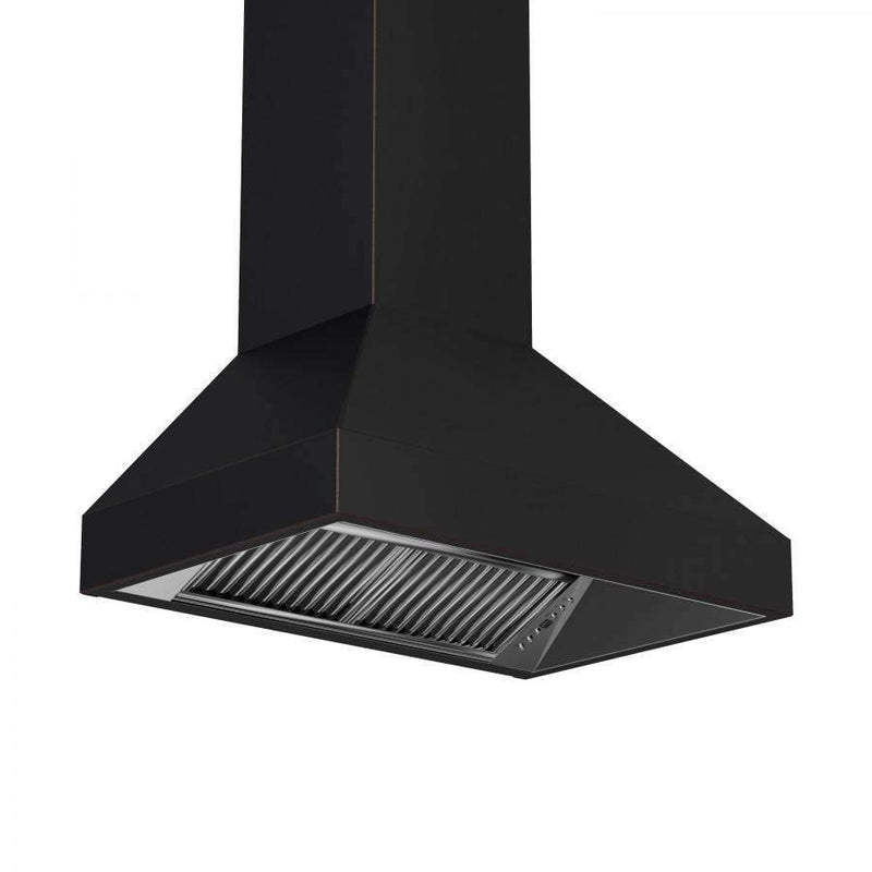 ZLINE 36-Inch Designer Series Oil-Rubbed Bronze Wall Range Hood with Crown Molding and 700 CFM Motor (8667B-36)