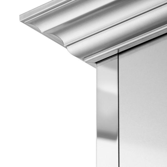 ZLINE 36-Inch Designer Series Ducted Wall Mount Range Hood in DuraSnow Stainless Steel with Mirror Accents (655MR-36)
