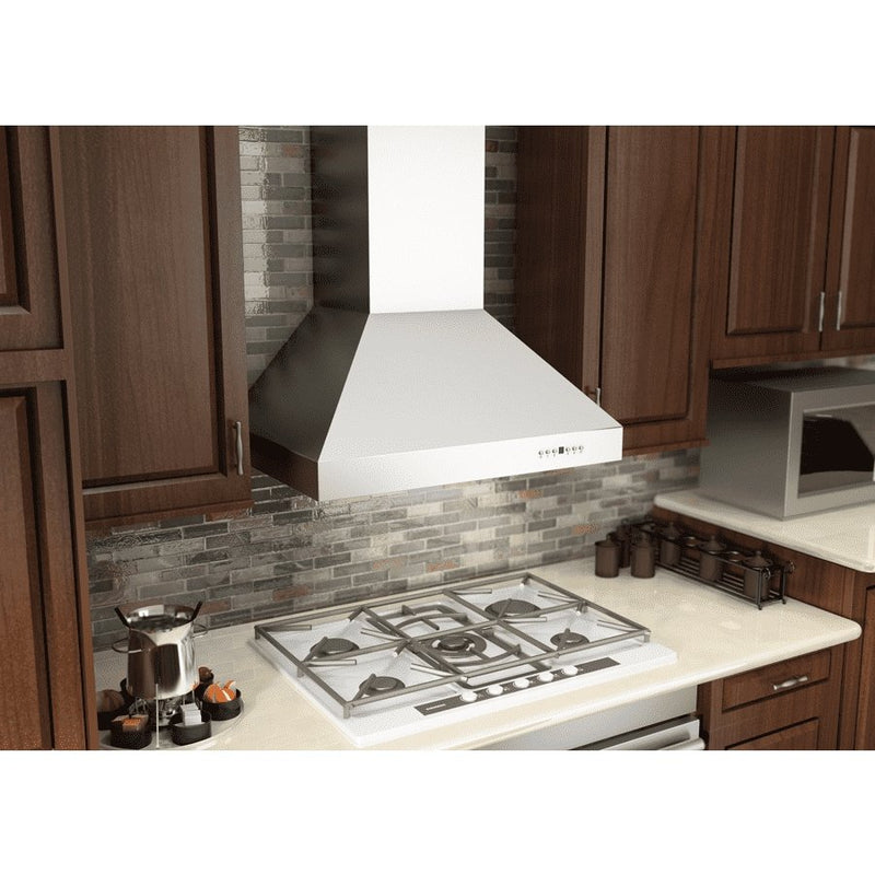 ZLINE 36” Professional Ducted Wall Mount Range Hood in Stainless Steel (697-36)