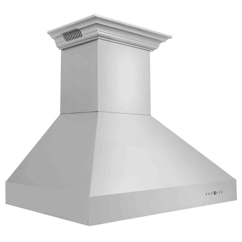 ZLINE 36-Inch Professional Wall Mount Range Hood in Stainless Steel with Built-in CrownSound® Bluetooth Speakers (667CRN-BT-36)