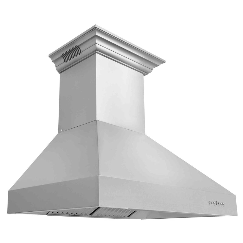 ZLINE 36-Inch Professional Wall Mount Range Hood in Stainless Steel with Built-in CrownSound® Bluetooth Speakers (667CRN-BT-36)