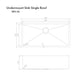 ZLINE 36" Meribel Undermount Single Bowl Kitchen Sink with Bottom Grid 