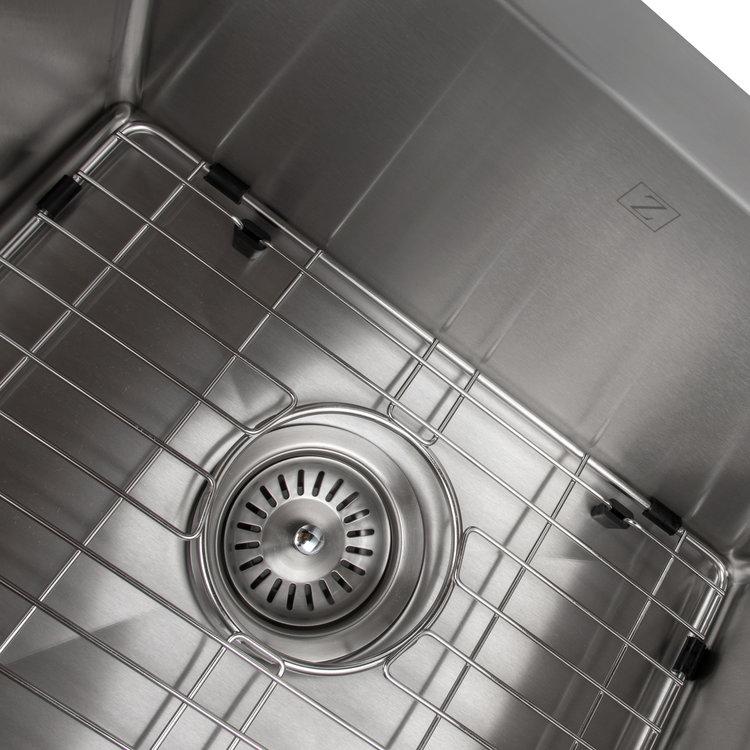 ZLINE 36" Niseko Farmhouse Apron Mount Double Bowl Kitchen Sink with Bottom Grid 