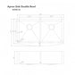 ZLINE 36" Niseko Farmhouse Apron Mount Double Bowl Kitchen Sink with Bottom Grid 