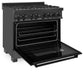 ZLINE 36" Professional Black Stainless Gas Burner And Electric Oven Range
