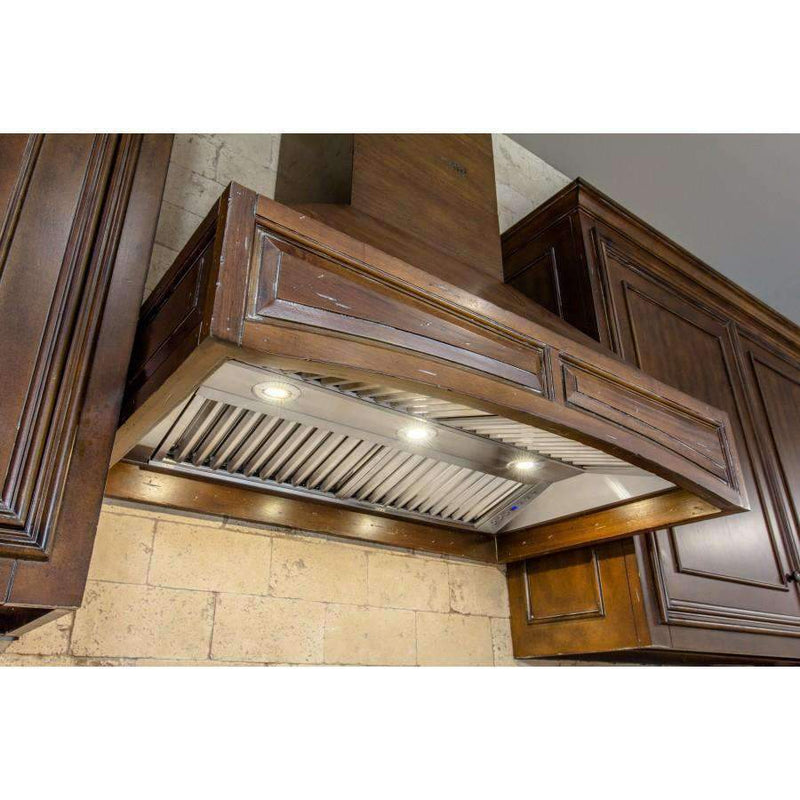 ZLINE 36-Inch Wooden Wall Range Hood with Crown Molding and 700 CFM Motor (321RR-36)