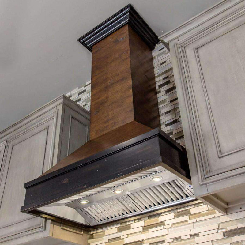 ZLINE 36-Inch Wooden Wall Range Hood with Crown Molding and 700 CFM Motor (329AH-36)