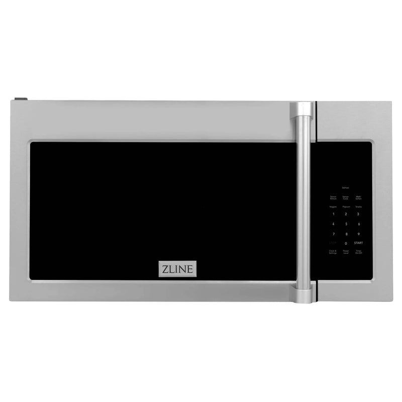 ZLINE 4-Piece Appliance Package - 30-Inch Gas Range, Refrigerator with Water Dispenser, Tall Tub Dishwasher, & Over-the-Range Microwave in Stainless Steel (4KPRW-RGOTRH30-DWV)