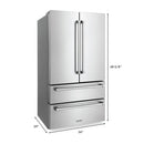 ZLINE 4-Piece Appliance Package - 30 In. Rangetop, Range Hood, Refrigerator, and Double Wall Oven in Stainless Steel - 4KPR-RTRH30-AWS