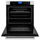 ZLINE 4-Piece Appliance Package - 30 In. Rangetop, Range Hood, Refrigerator, and Double Wall Oven in Stainless Steel - 4KPR-RTRH30-AWS