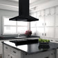 ZLINE 4-Piece Appliance Package - 36 In. Rangetop, Range Hood, Refrigerator, and Wall Oven in Black Stainless Steel - 4KPR-RTBRH36-AWS