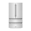 ZLINE Appliance Package - 4-Piece Appliance Package - 48 In. Rangetop, Wall Oven, Refrigerator, and Microwave Oven in Stainless Steel - 4KPR-RT48-MWAWS