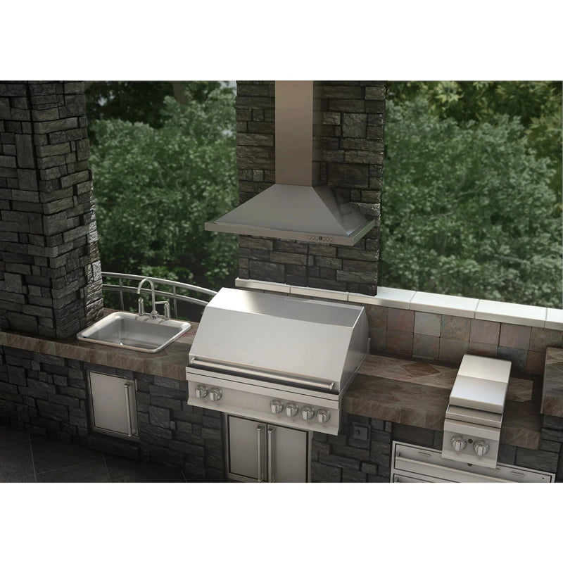 ZLINE 42-Inch Convertible Vent Outdoor Approved Wall Mount Range Hood in Stainless Steel (KB-304-42)