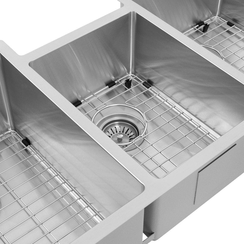 ZLINE 45-Inch Breckenridge Undermount Triple Bowl Stainless Steel Kitchen Sink with Bottom Grid and Accessories (SLT-45)