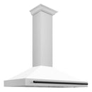 ZLINE 48" Autograph Edition Stainless Steel Range Hood with White Matte Shell KB4STZ-WM48