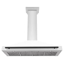 ZLINE 48" Autograph Edition Stainless Steel Range Hood with White Matte Shell KB4STZ-WM48