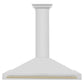 ZLINE 48" Autograph Edition Stainless Steel Range Hood with Stainless Steel Shell and Gold Accents - KB4STZ-48-G