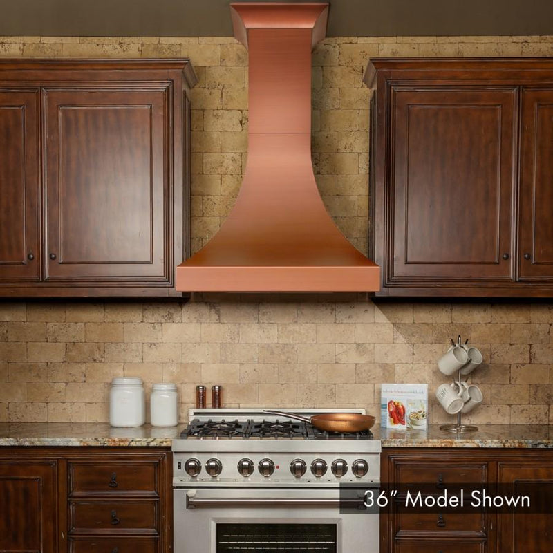 ZLINE 48-Inch Designer Series Copper Finish Wall Range Hood with 700 CFM Motor (8632C-48)