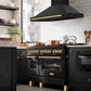 ZLINE 48 in. Autograph Edition Black Stainless Steel Range Hood with Gold Handle, BS655Z-48-G