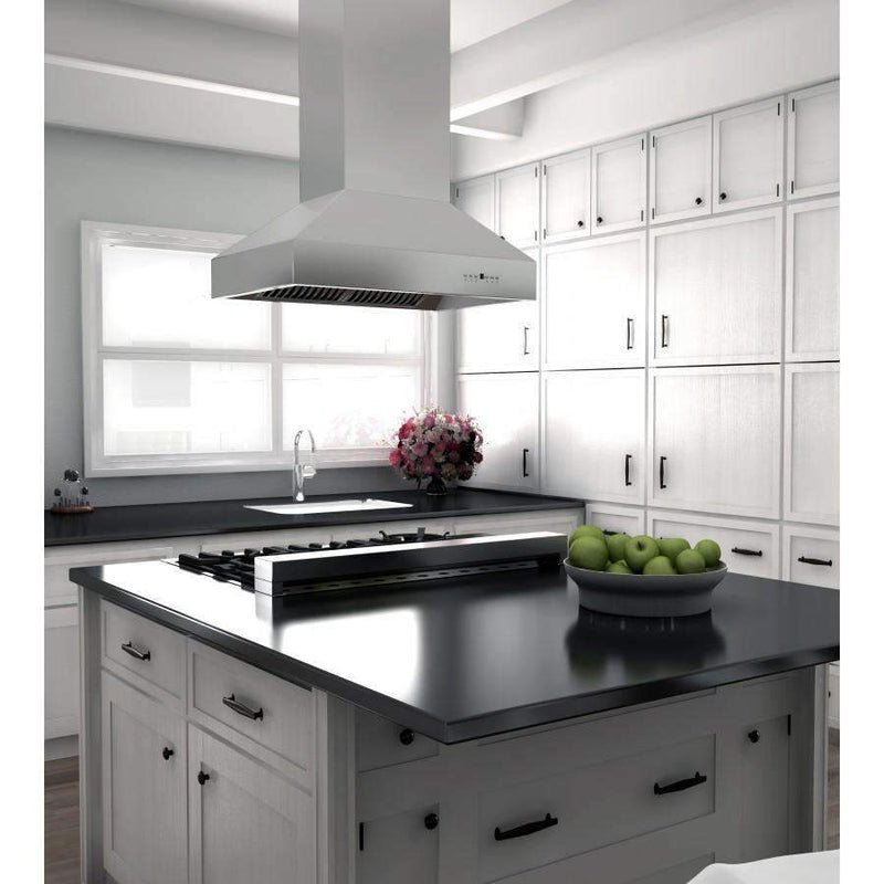 ZLINE 48-Inch Ducted Island Mount Range Hood in Outdoor Approved Stainless Steel (697i-304-48)