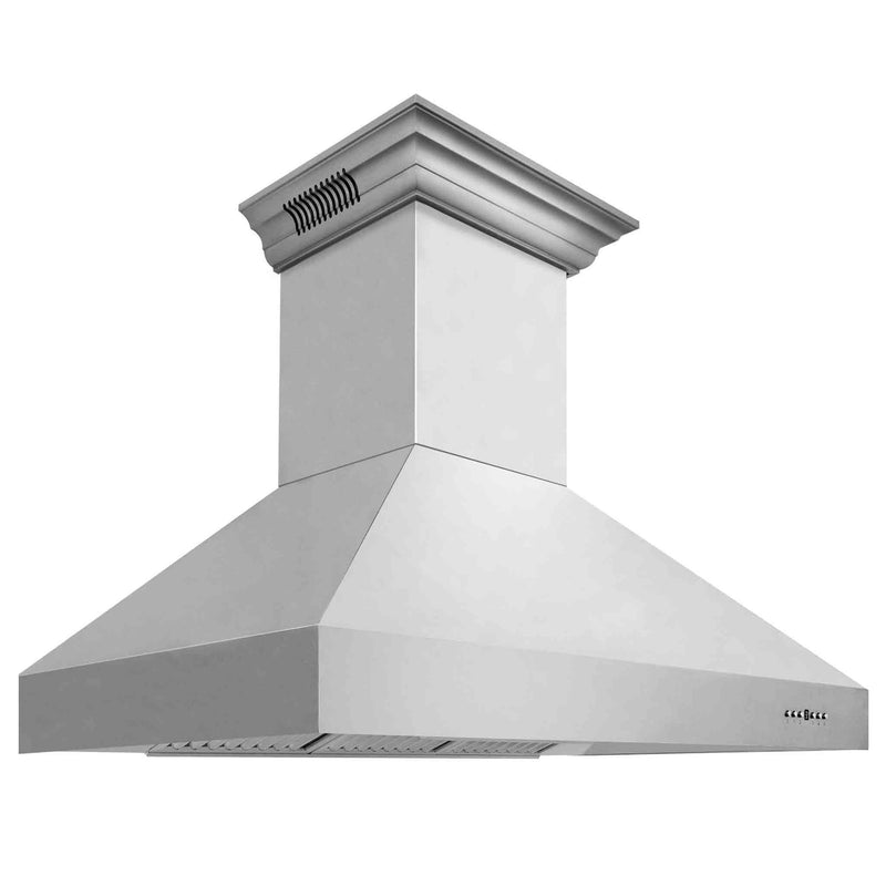 ZLINE 48-Inch Professional Wall Mount Range Hood in Stainless Steel with Built-in CrownSound® Bluetooth Speakers (667CRN-BT-48)