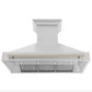ZLINE 48 Inch Autograph Edition Stainless Steel Range Hood with Gold Handle, 8654STZ-48-G