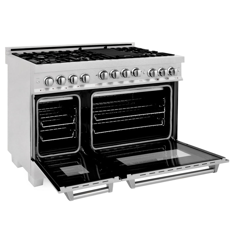 ZLINE 48-Inch Professional 6.0 cu. ft. Range with Gas Stove & Gas Oven in DuraSnow Stainless Steel (RGS-SN-48)