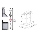 ZLINE 48-Inch Remote Blower Ducted Designer Series Wooden Wall Mount Range Hood in Butcher Block (681W-RS-48-400)