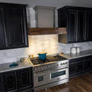 ZLINE 48-Inch Remote Blower Ducted Designer Series Wooden Wall Mount Range Hood in Butcher Block (681W-RS-48-400)