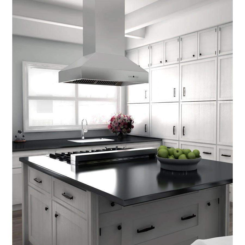 ZLINE 48-Inch Remote Dual Blower Stainless Island Range Hood with 700 CFM Motor (697i-RD-48)