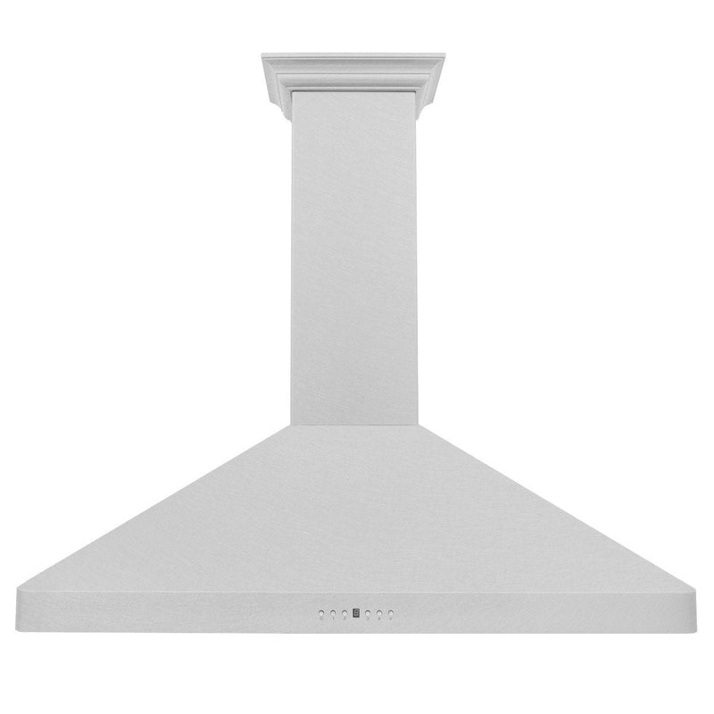ZLINE 48-Inch Wall Mount Range Hood with Crown Molding in DuraSnow Stainless Steel (8KF2S-48)