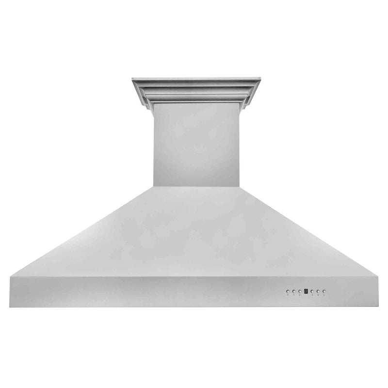 ZLINE 54-Inch Professional Wall Mount Range Hood in Stainless Steel with Built-in CrownSound® Bluetooth Speakers (667CRN-BT-54)