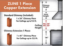 ZLINE 61 in. Extended Chimney and Crown - 8KBC-E