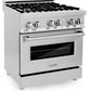 ZLINE Appliance Package - 30 in. Dual Fuel Range, 30 in. Range Hood, Microwave Drawer, 3 Rack Dishwasher - 4KP-RARH30-MWDWV