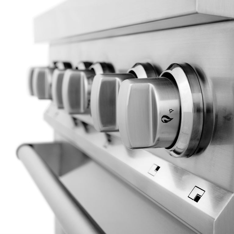 ZLINE Appliance Package - 30 in. Dual Fuel Range, Range Hood, 3 Rack Dishwasher, Refrigerator - 4KPR-RARH30-DWV