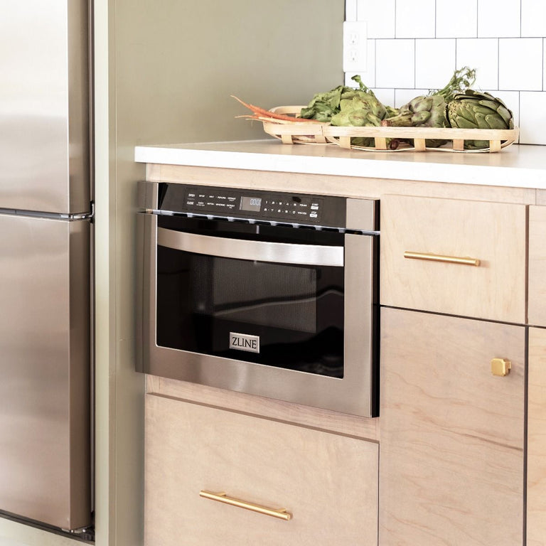 ZLINE Appliance Package - 36 in. Dual Fuel Range, Range Hood, Microwave Drawer, 3 Rack Dishwasher - 4KP-RARH36-MWDWV