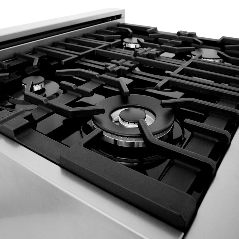 ZLINE Appliance Package - 36 In. Dual Fuel Range, Range Hood, Microwave Oven in Stainless Steel - 3KP-RARHMWO-36
