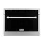 ZLINE Appliance Package - 60" Kitchen Package with Stainless Steel Dual Fuel Range, Convertible Vent Range Hood and 24" Microwave Oven - 3KP-RARHMWO-60
