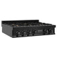 ZLINE Appliance Package - Kitchen Package with 36" Black Stainless Steel Rangetop and 30" Single Wall Oven - 2KP-RTBAWS36