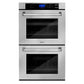 ZLINE Appliance Package - Kitchen Package with Refrigeration, 30" Stainless Steel Rangetop, 30" Range Hood and 30" Double Wall Oven - 4KPR-RTRH30-AWD
