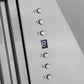 ZLINE Autograph 36 Inch DuraSnow Stainless Steel Range Hood with White Matte Shell and Champagne Bronze Handle, 8654SNZ-WM36-CB