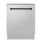 ZLINE Autograph Edition 18 in. Dishwasher in Stainless Steel with Matte Black Handle, DWVZ-304-18-MB