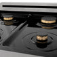 ZLINE Autograph Edition 24" 2.8 cu. ft. Dual Fuel Range with Gas Stove and Electric Oven in DuraSnow Stainless Steel with Accents