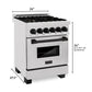 ZLINE Autograph Edition 24" 2.8 cu. ft. Dual Fuel Range with Gas Stove and Electric Oven in DuraSnow Stainless Steel with Accents