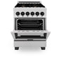 ZLINE Autograph Edition 24" 2.8 cu. ft. Dual Fuel Range with Gas Stove and Electric Oven in DuraSnow Stainless Steel with Accents