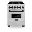 ZLINE Autograph Edition 24" 2.8 cu. ft. Dual Fuel Range with Gas Stove and Electric Oven in Stainless Steel with Accents