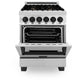 ZLINE Autograph Edition 24" 2.8 cu. ft. Dual Fuel Range with Gas Stove and Electric Oven in Stainless Steel with Accents