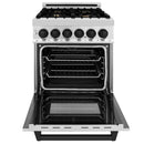ZLINE Autograph Edition 24" 2.8 cu. ft. Dual Fuel Range with Gas Stove and Electric Oven in Stainless Steel with Accents