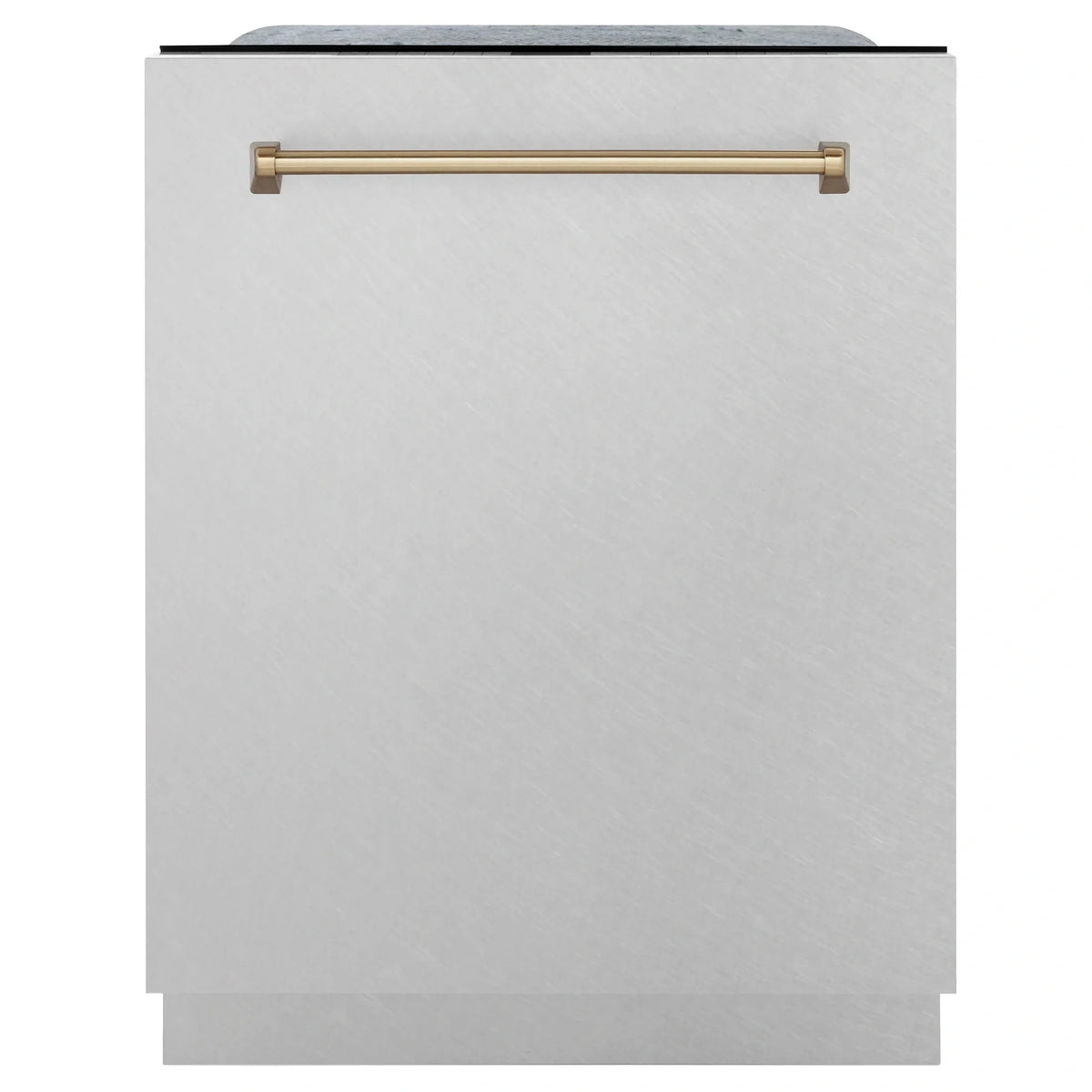 ZLINE Autograph Edition 24" 3rd Rack Top Control Tall Tub Dishwasher in DuraSnow Stainless Steel with Accent Handle, 45dBa