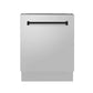 ZLINE Autograph Edition 24" 3rd Rack Top Control Tall Tub Dishwasher in Stainless Steel with Accent Handle, 51dBa